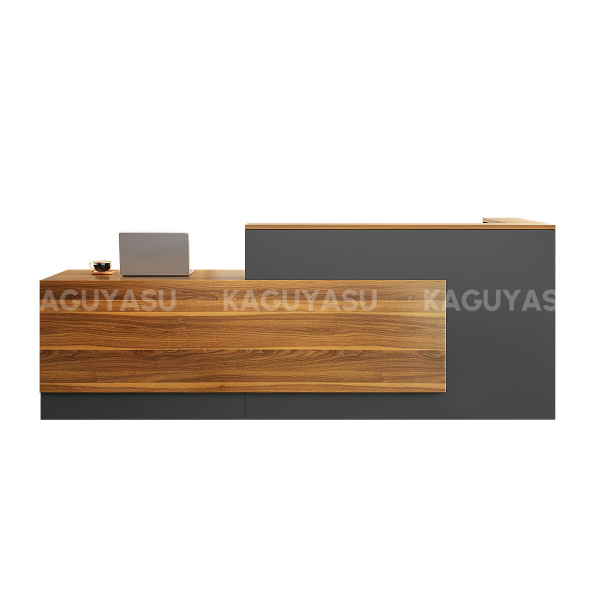 Modern L-Shaped Reception Desk with Side Storage and Drawers JDT-2215（Sale Event）