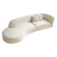 Minimalist Soft Curved Sofa with Single Armrest for Living Room SZ-SF-0003（In Stock）