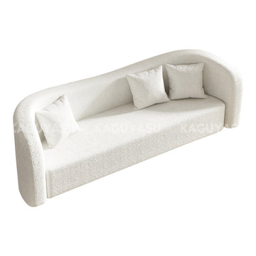 Elegant Teddy Fabric Office Sofa with Curved Backrest for Modern Workspaces SZ-SF-0005 (In Stock)