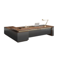 Modern High-End Executive Desk with Thick Desktop and Spacious Under-Desk Clearance LBZ-2143N