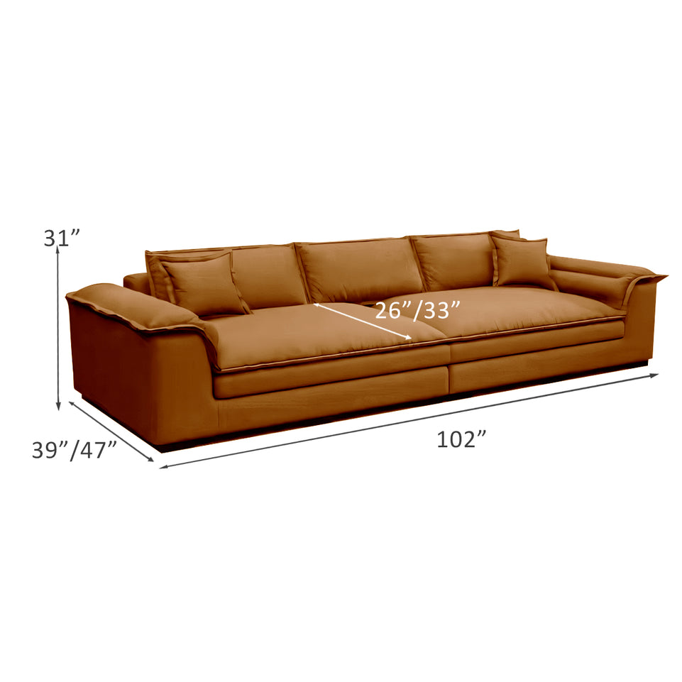 Italian Simple Sofa Multi Person Brown Recliner BSF-2001