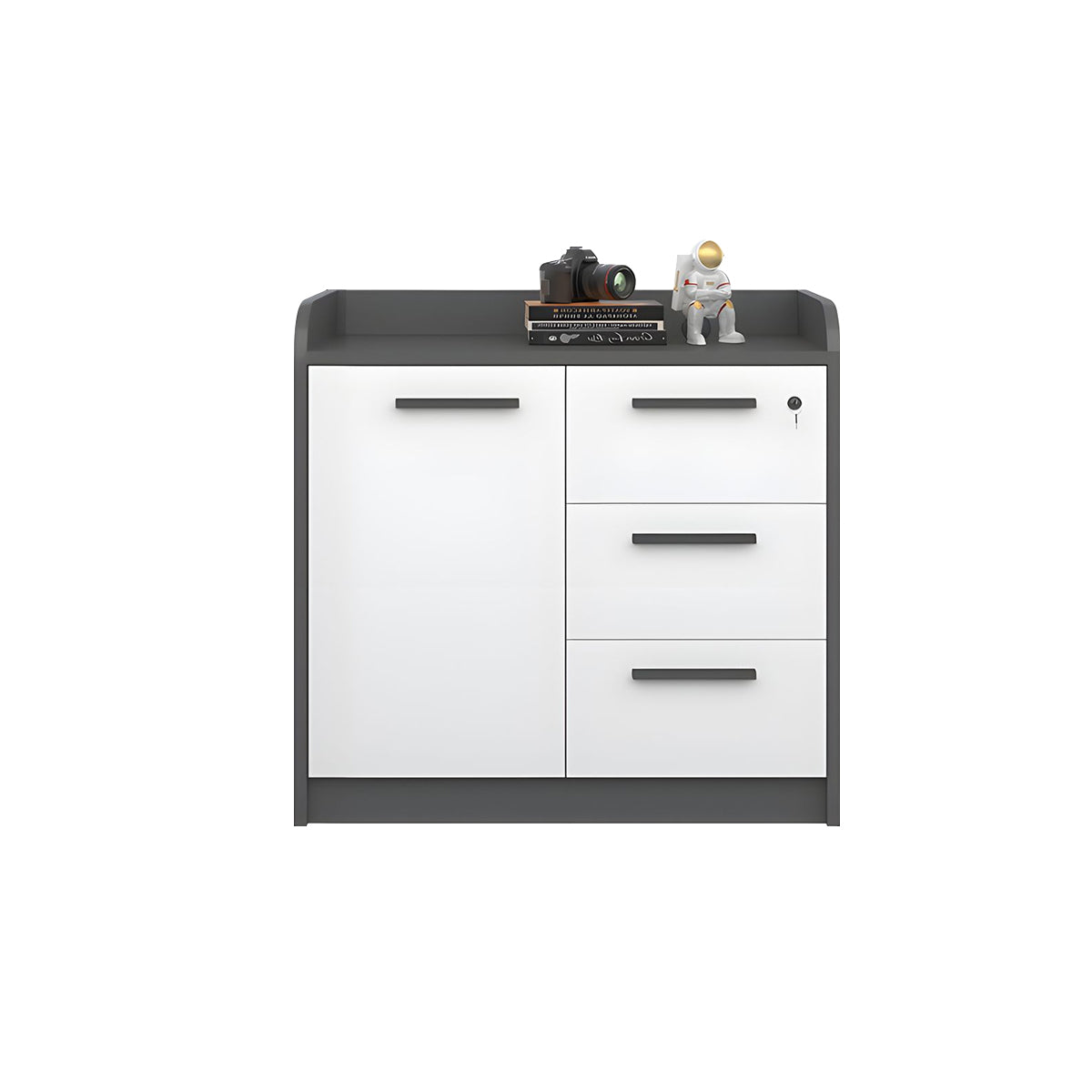 Premium Wooden Floor-Standing Office Tea Cabinet With Lockable Drawers And Spacious Storage For Office Essentials CWG-2163