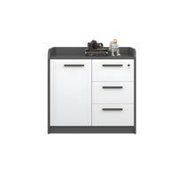 Premium Wooden Floor-Standing Office Tea Cabinet With Lockable Drawers And Spacious Storage For Office Essentials CWG-2163