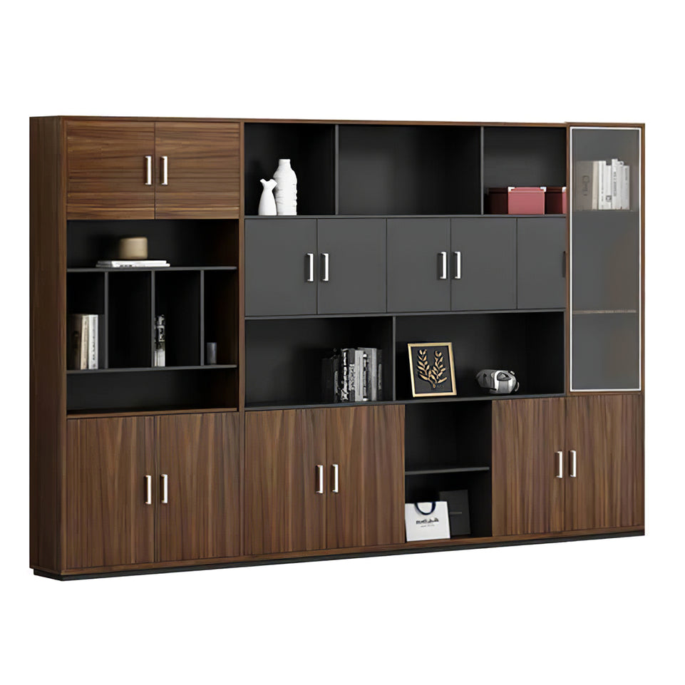 Modern L-Shaped Executive Desk with Drawers and Cabinet LBZ-2091