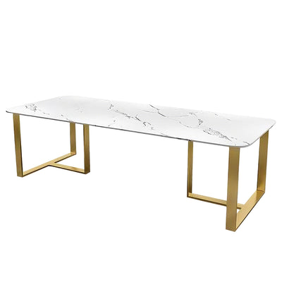 White Marble Conference Table Fashion Table Elevate Your Workspace HYZ-1023
