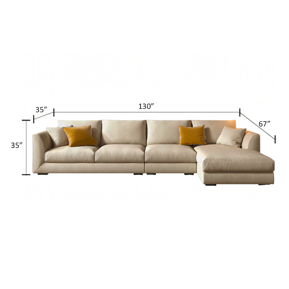 Modern Minimalist Sisal Fabric Sofa Chaise Lounge BSF-2007