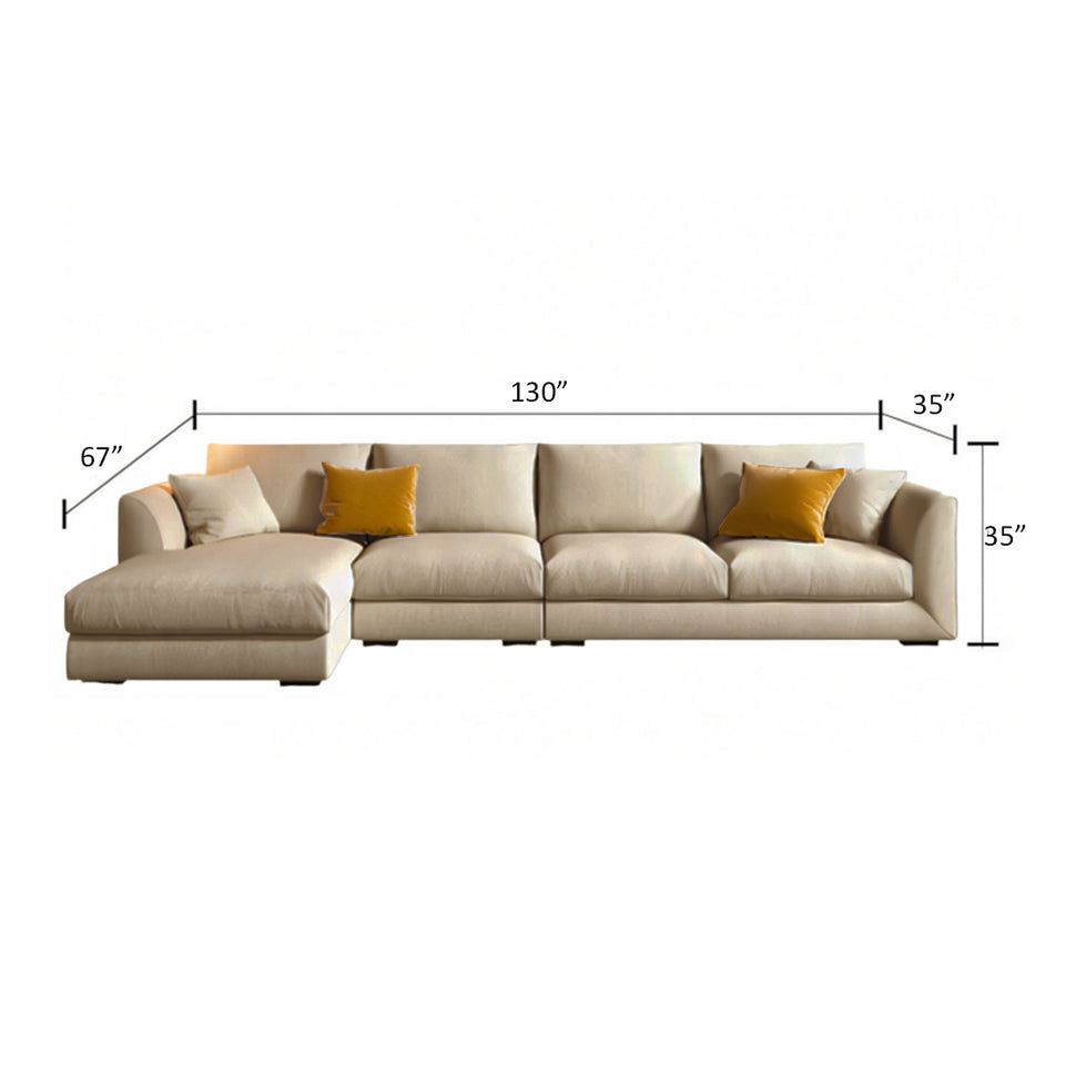 Modern Minimalist Sisal Fabric Sofa Chaise Lounge Sofa BSF-2007