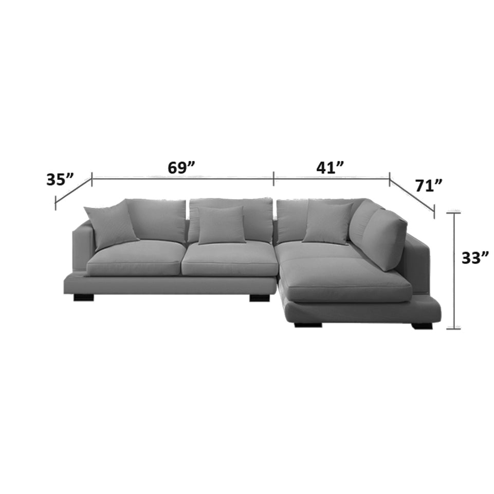 Italian Minimalist Feather Sofa Modern Couch Chaise Lounge BSF-2004