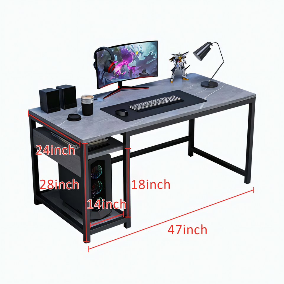 Modern Minimalist Desk for Gaming, Work, and Study BGZ-154