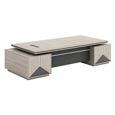 Luxury Double Cabinet Executive Office Desk and Modern Single Managerial Executive Desk Set with Chair LBZ-10140