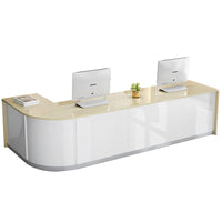 Modern and Minimalist Corner Reception Desk for Commercial Spaces JDT-071