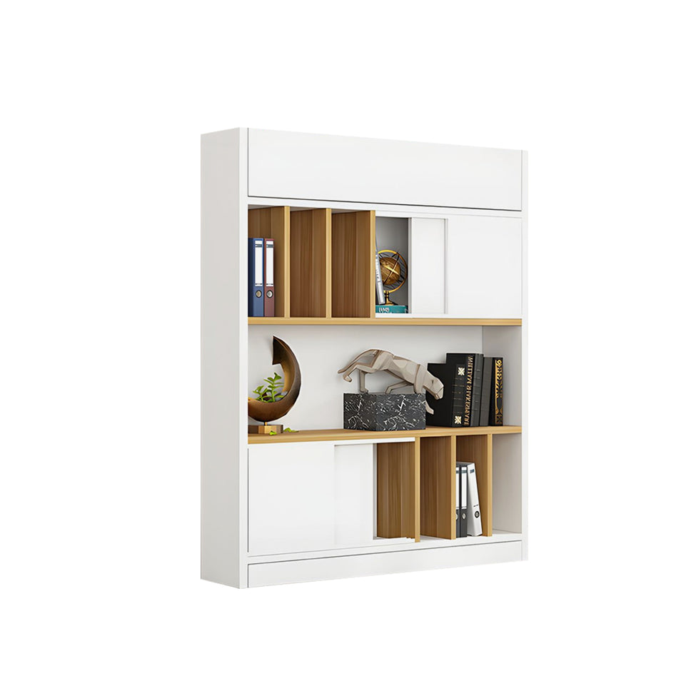 Modern Wooden Office Cabinet with File Storage and Multi-Functional Shelving for Workstations CWG-2172