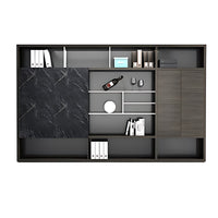 High-end Managerial Executive Desk With Marble Pattern and Side Cabinet LBZ-10198