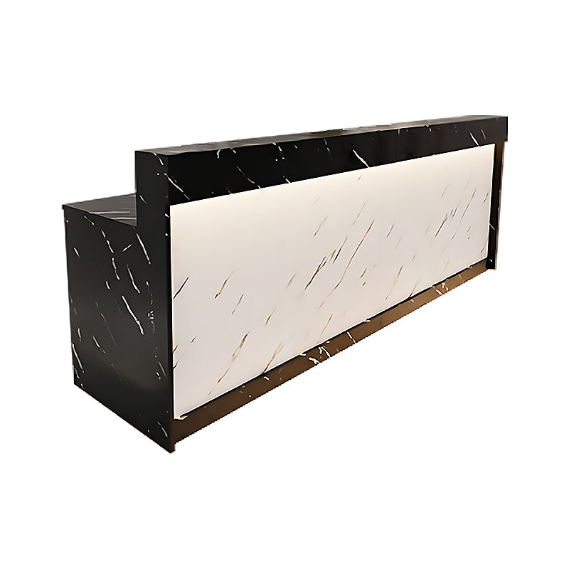 Rectangle Straight Reception Desk with Light Counter Table with Keyboard Tray and Drawers JDT-004-W (West Coast)