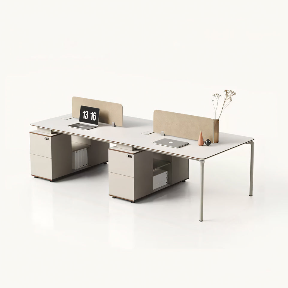 Creative staff desk simple modern workstation staff office white company table YGZ-1021