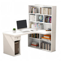 Corner Computer Desk with Bookshelf - Ideal for Students and Home Offices BGZ-164