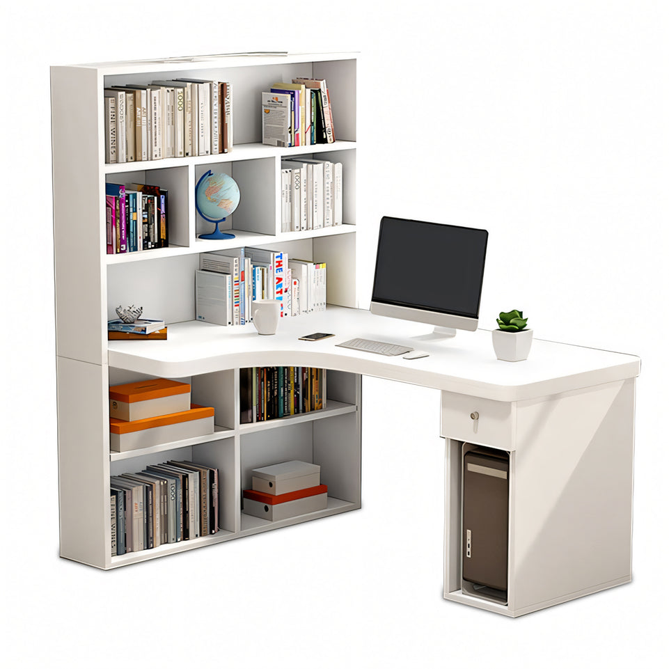 Corner Computer Desk with Bookshelf - Ideal for Students and Home Offices BGZ-164