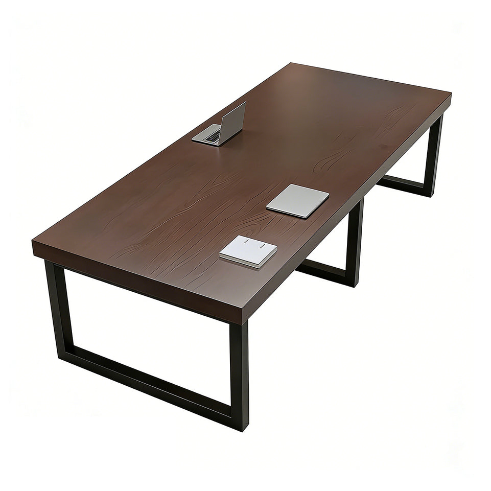 Executive Elegance Custom Made Solid Wood Conference Table With Reinforced Steel Legs For Office, Training, And Meeting Rooms HYZ-107
