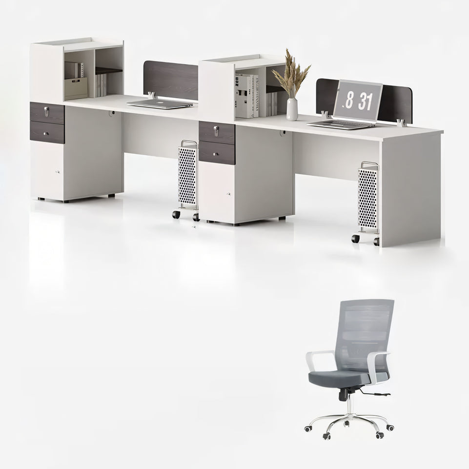 Elevate Your Workspace Modern Double Workstation for Staff with Sleek Office Desk YGZ-1026