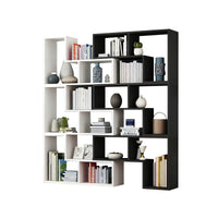 Corner Slim Wood Bookshelf for Bedroom or Living Room, Modern Minimalist Design with Creative Display Features CWG-2179