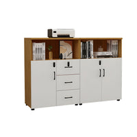 Stylish Lockable Wooden File Cabinet with Multi-Compartment Storage for Workspace CWG-2164