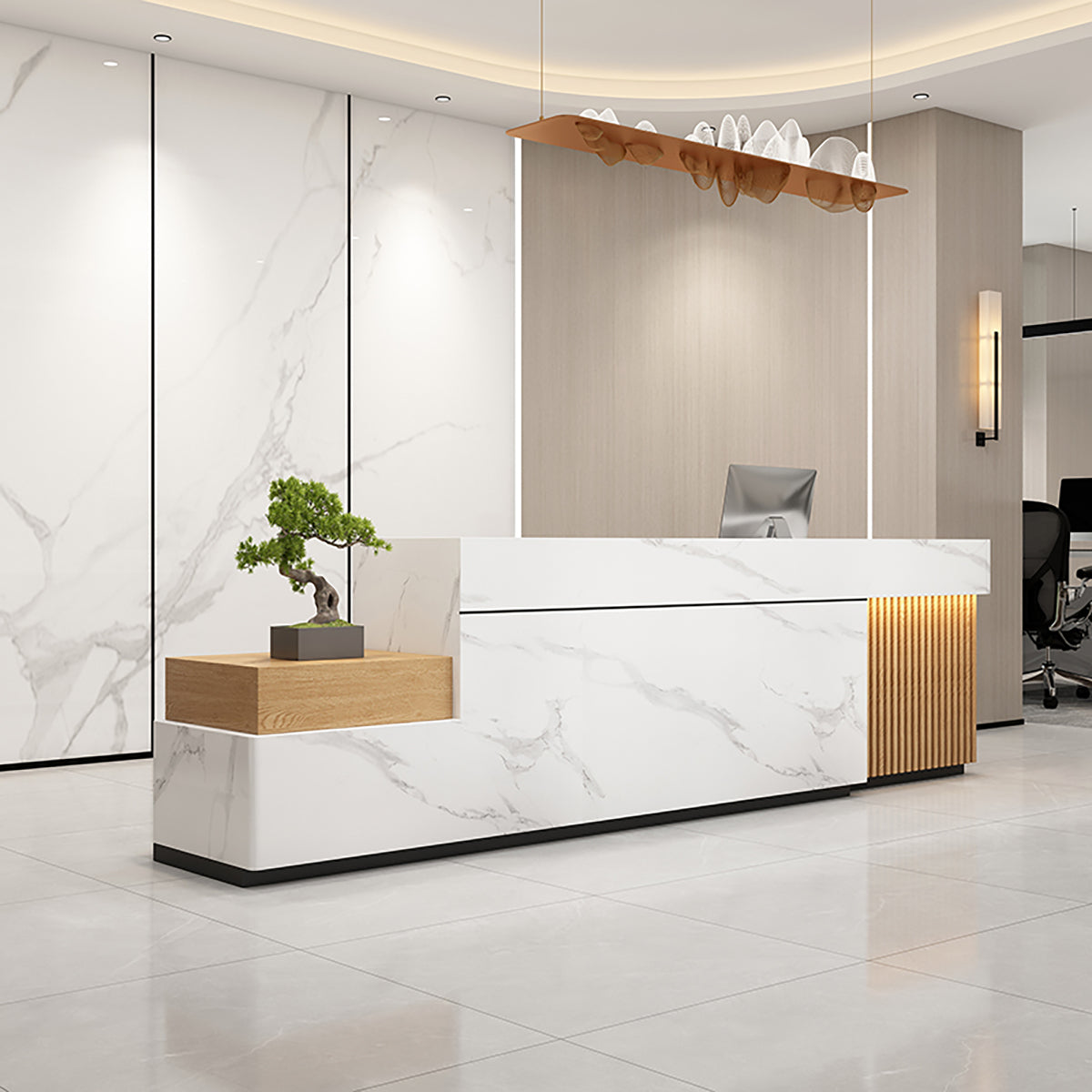 Modern Office Lobby Reception Desk with Drawers JDT-7174