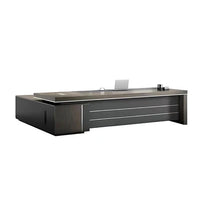 Modern L-Shaped Executive Office Desk with Side Storage Cabinet for Manager LBZ-605