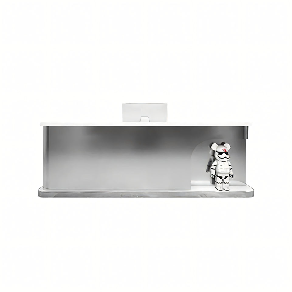 Corner Display Reception Counter with Ample Storage Space for Company JDT-064