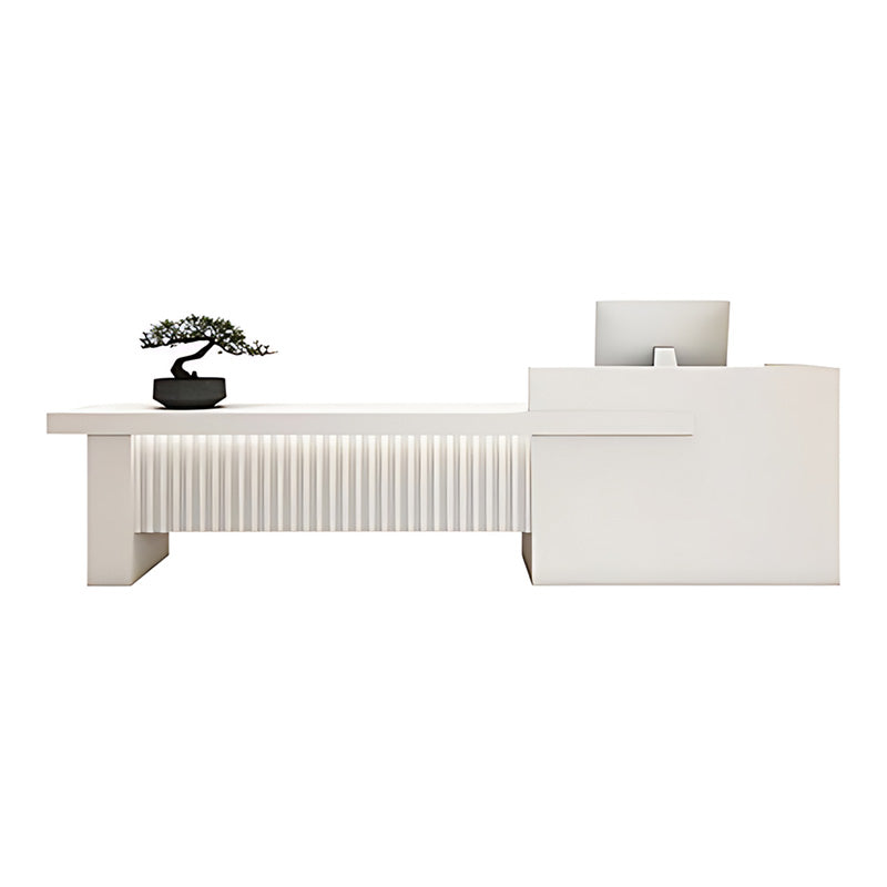 Bridge-Shaped Front Desk with Compartment and 2 Drawers for Training Institution JDT-10150