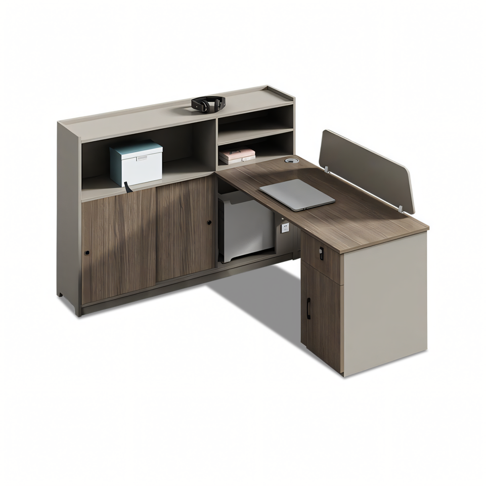 Modern Office Desk and Chair Set for 4-6 Employees BGZ-184