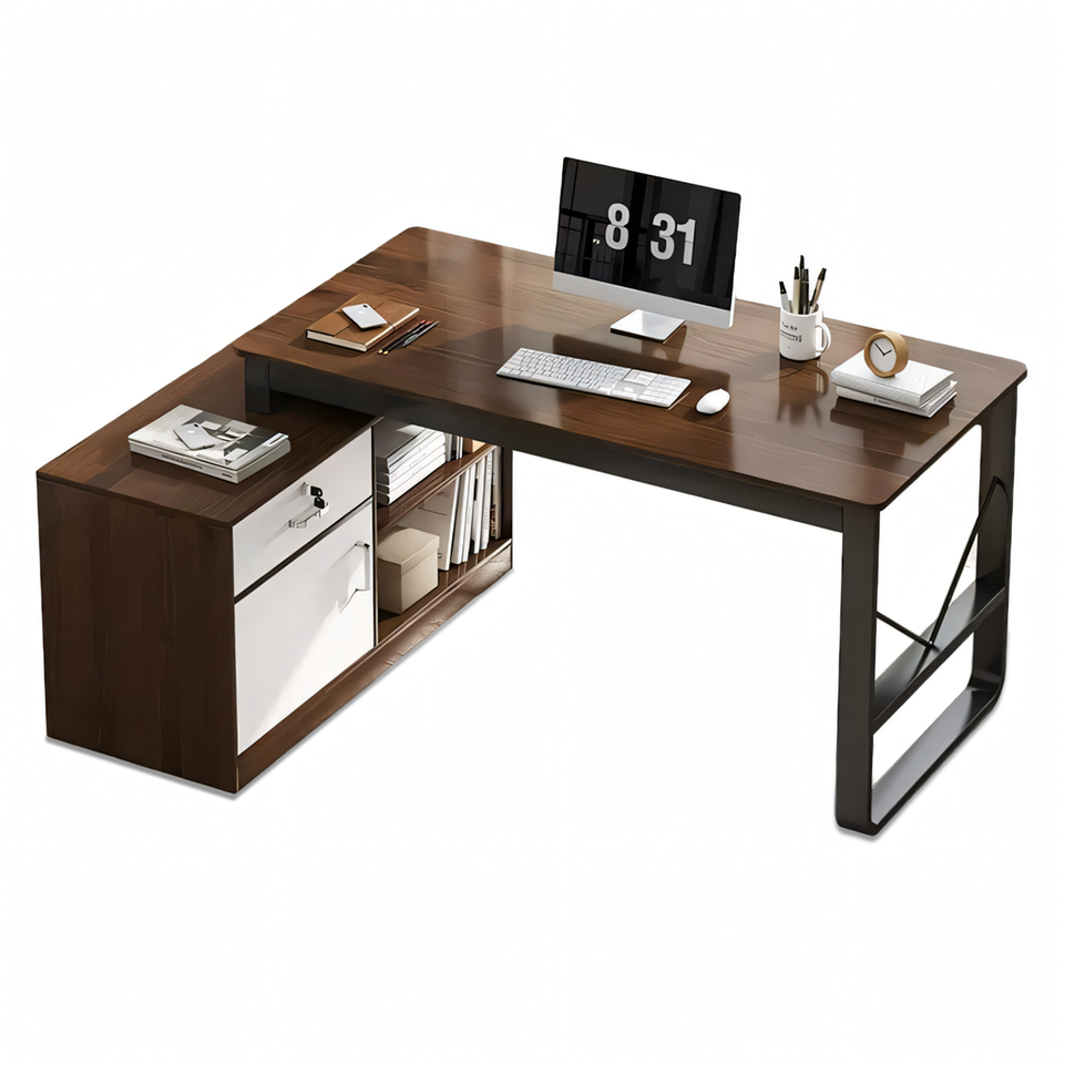 Modern Minimalist Corner Desk and Chair Set for Home Office and Study BGZ-118