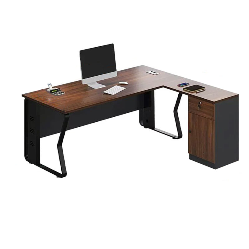 Modern and Minimalist Executive Desk for Financial Offices Executive Workstation with Side Cabinet LBZ-10138