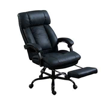 Modern Executive Desk 26 in Wide with Curved, Lumbar Support & Reclining for Home Office