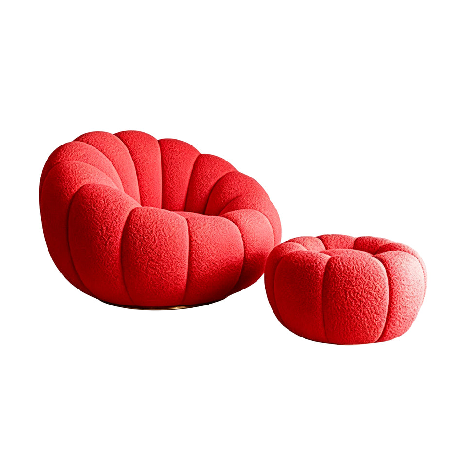 Reclining Sofa with Reclining, Curved & Swivel for Living Room