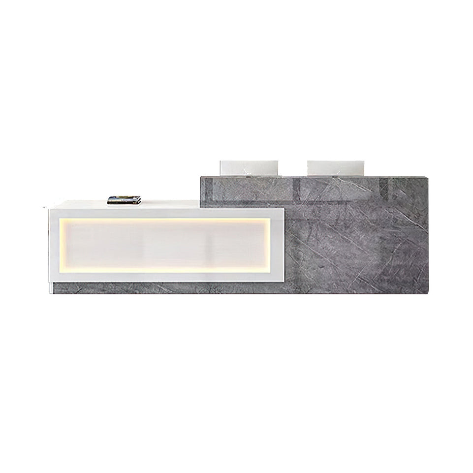 Modern and Minimalist High-Space Utilization Front Counter Reception Desk with Exquisite LED Light Design JDT-K054（In Stock）