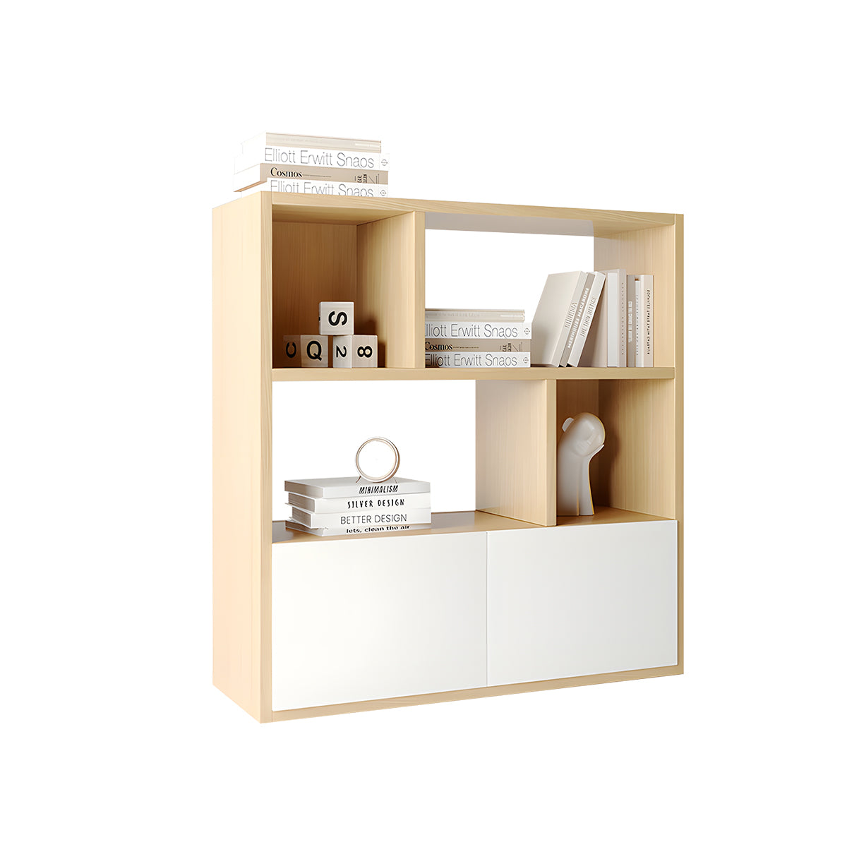 Premium Dual-Sided Office Storage File Cabinet with File and Hollow Display Shelves for Modern Workspaces CWG-2171