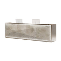 Stainless Steel Straight Reception Desk with Spacious Desktop and Multiple Drawers for Clothing Stores JDT-1018