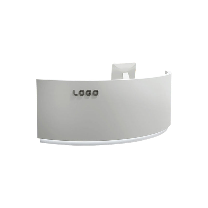 Semi-Circular Curved Reception Desk with Large Storage for Clothing Stores and Business Reception Areas JDT-1104