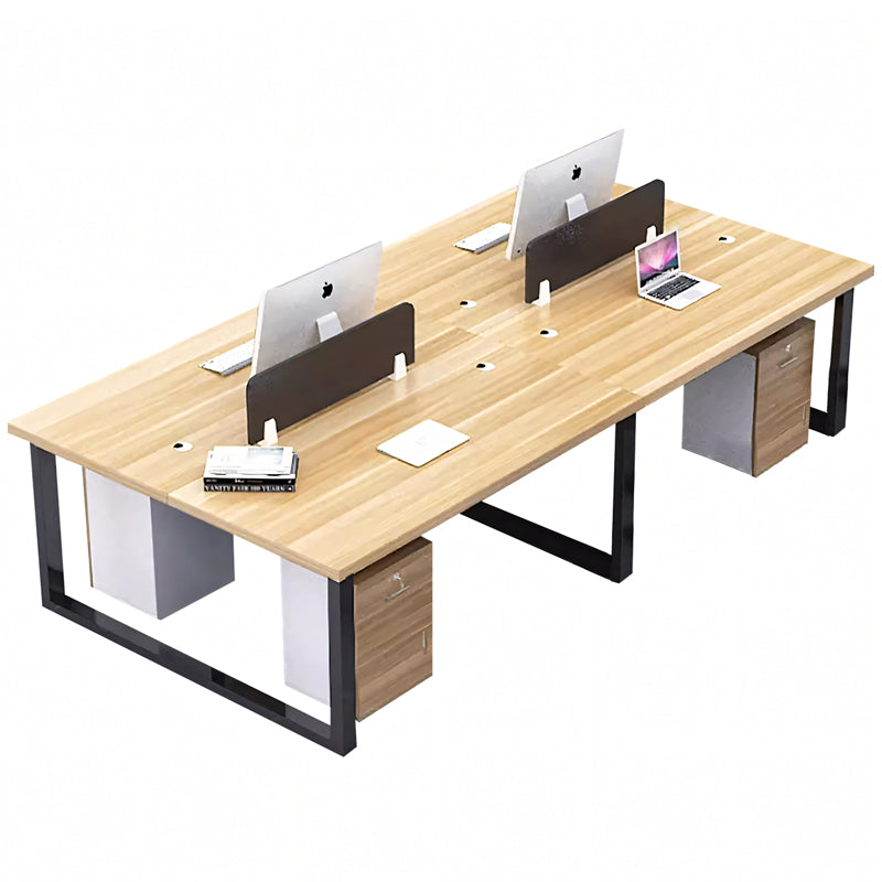 Customized Classic Staff Desk for Four Elevate Your Workspace YGZ-1018