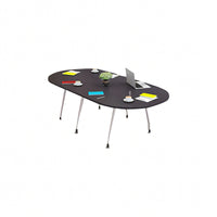 Oval Conference Table Simple Modern Reception Table and Chairs Round Conference HYZ-10114