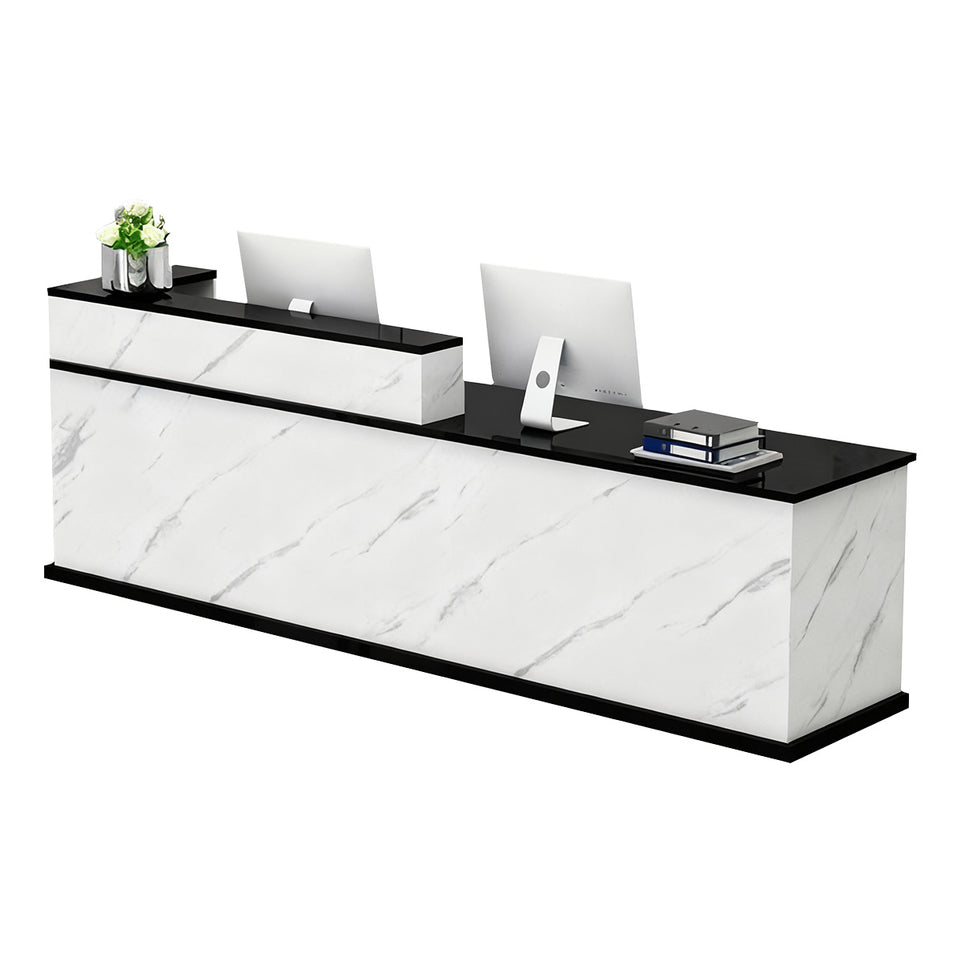 Corner Straight Stylish Reception Desk with Keyboard Tray and Drawers for Offices and Hotel Lobbies JDT-712