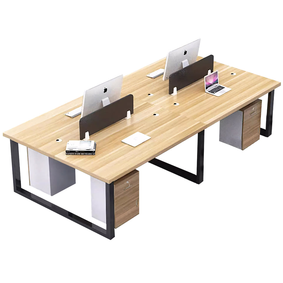 Customized Classic Staff Desk for Four Elevate Your Workspace YGZ-1018