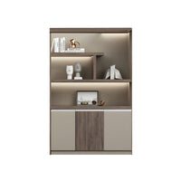 Premium Wooden Executive Lockable Cabinet, Modern Office Storage Cabinet, Background Storage and Archive Bookcase WJG-2169