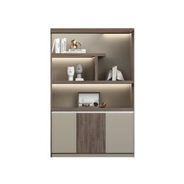 Premium Wooden Executive Lockable Cabinet, Modern Office Storage Cabinet, Background Storage and Archive Bookcase WJG-2169