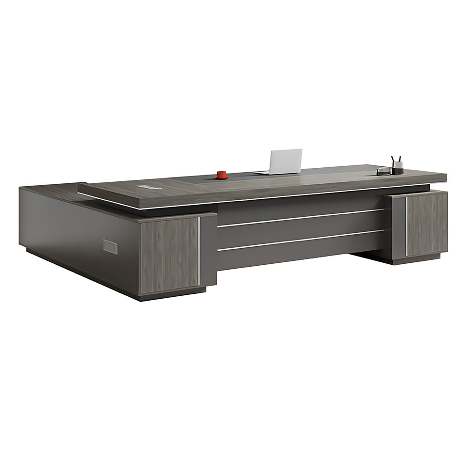 Modern Executive Desk 63-126 in Wide with Dual-Tone & Lumbar Support for Home Office