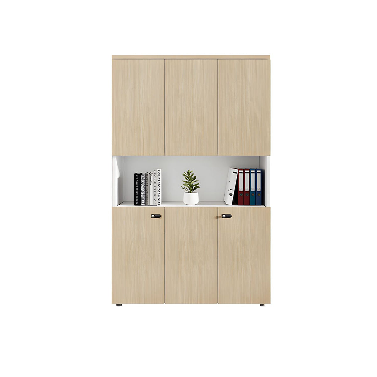 Sleek Durable Lockable Floor-Standing Office Filing Cabinet With Adjustable Shelves For Secure Document Storage WJG-2167