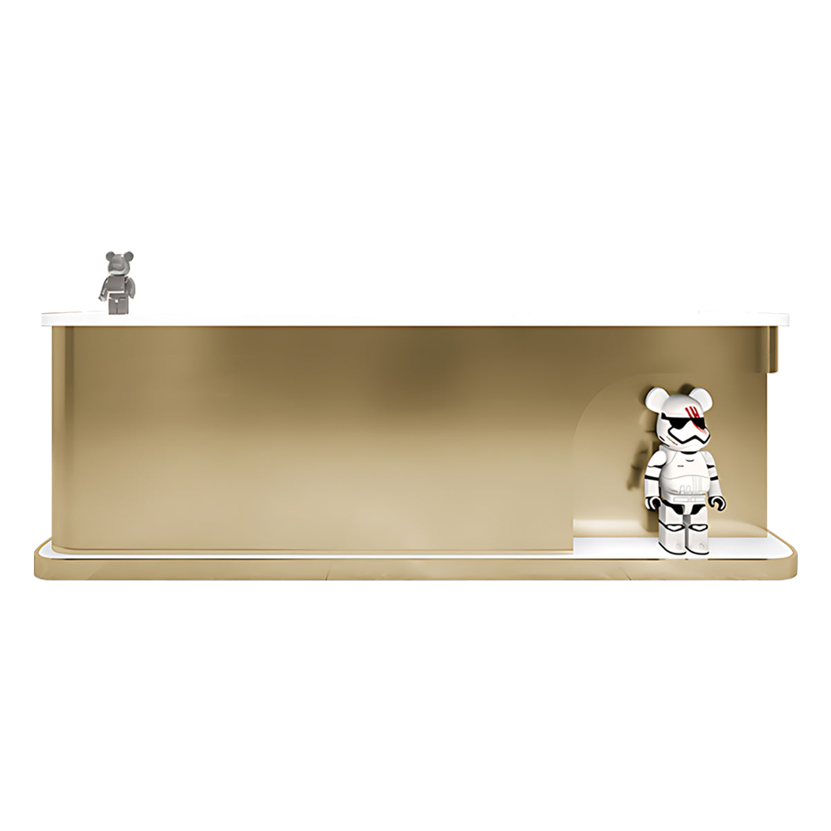 Corner Display Reception Counter with Ample Storage Space for Company JDT-064