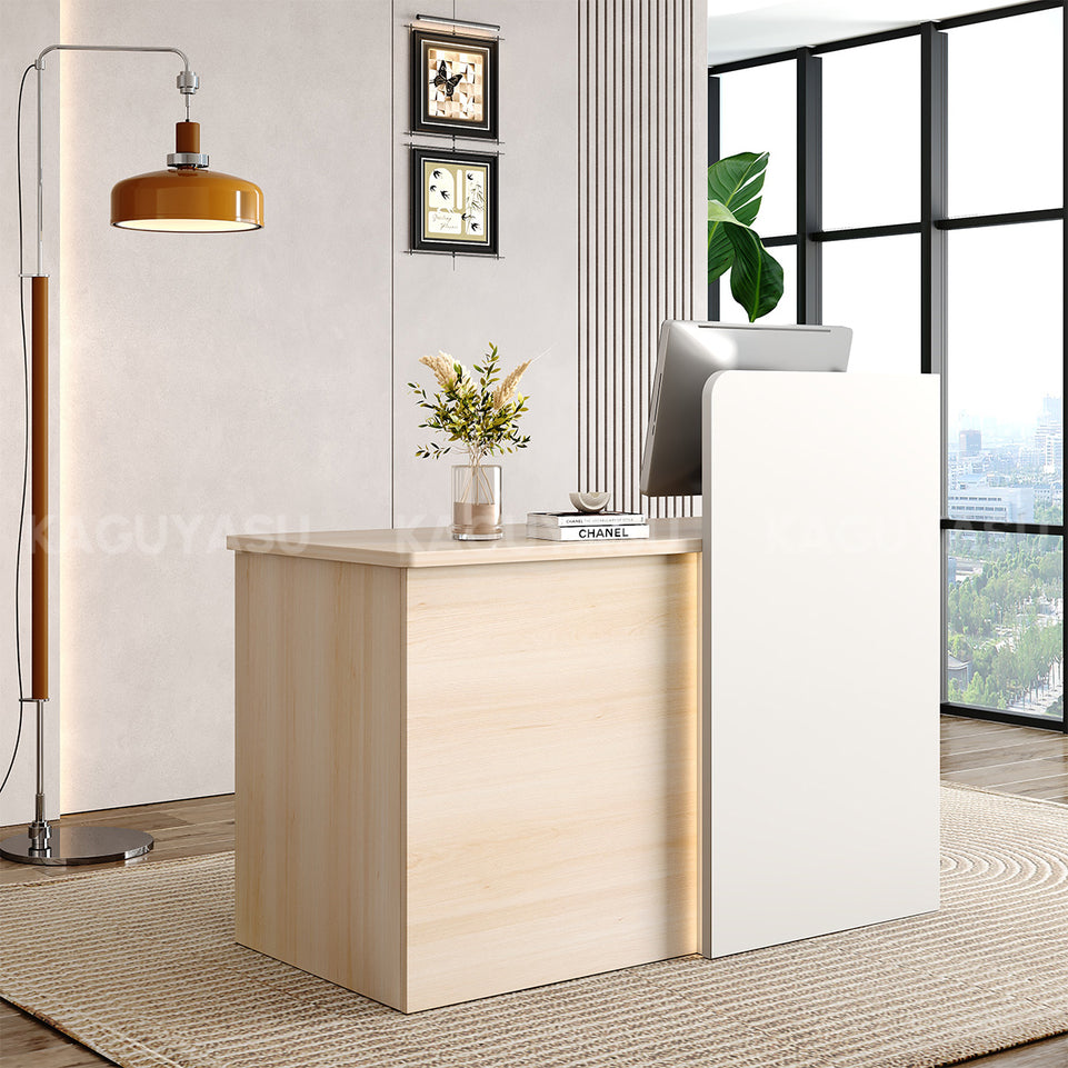 Elegant Reception Desk with Cable Management and Secure Storage for Offices MBS-JDT-3002 (In Stock)