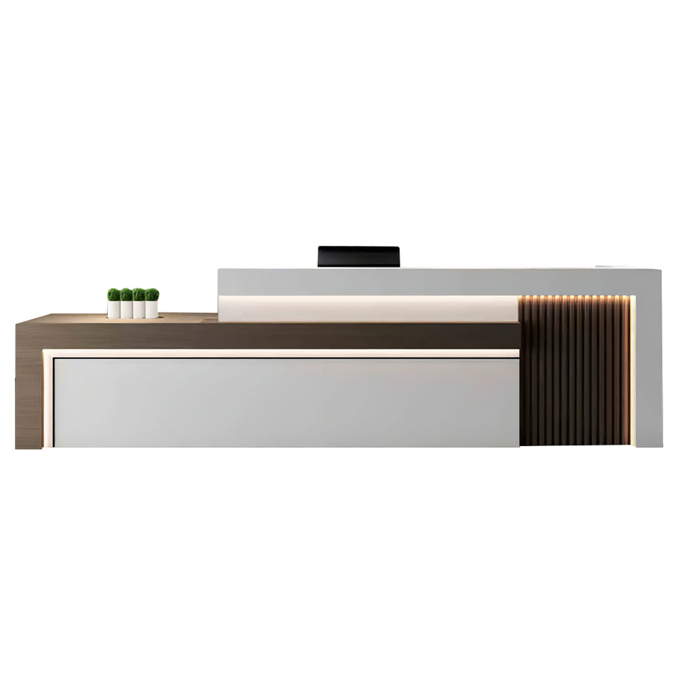 Modern Office Reception Desk with Storage for Lobby or Reception Area JDT-2071