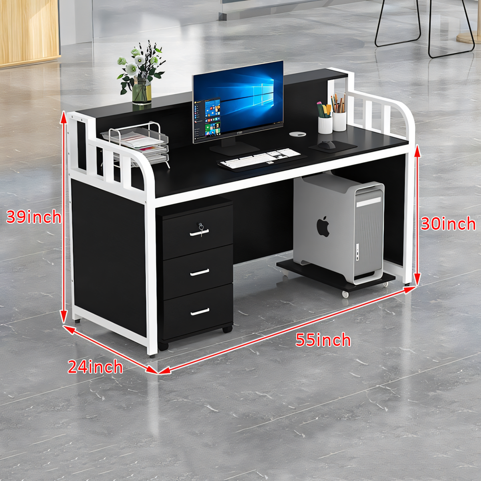 Modern Single Desk with Partition - Ideal for Offices and Workstations BGZ-020